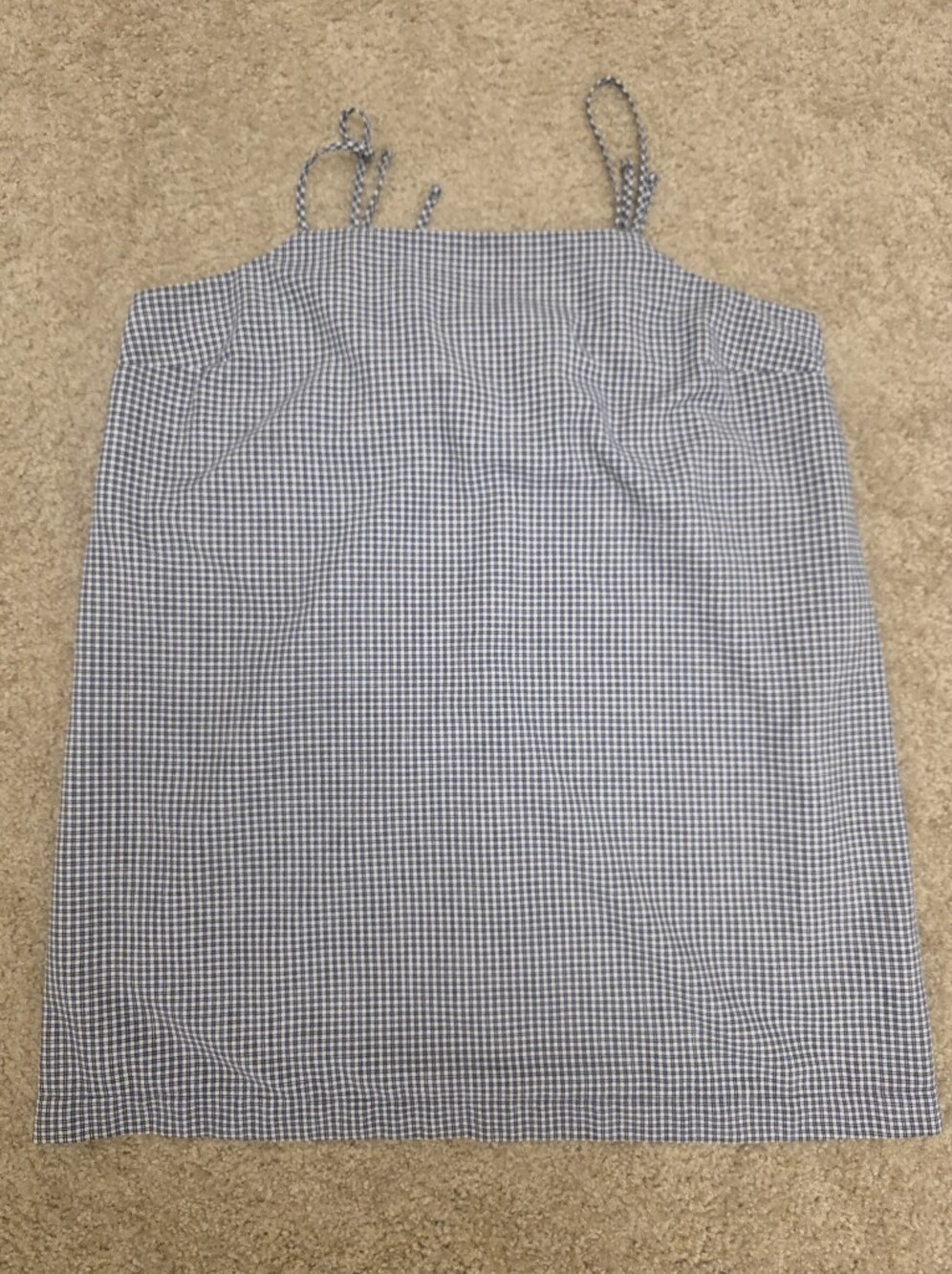 Old Navy Navy and White Gingham Dress XL
